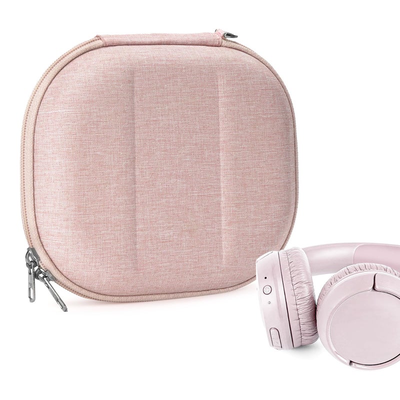 Geekria NOVA On-Ear Headphones Case Compatible with JBL Tune 510BT/660NC/560BT/500BT, Jr 310BT and More, Replacement Hard Shell Travel Bag with Cable Storage (Pink) - Image 1